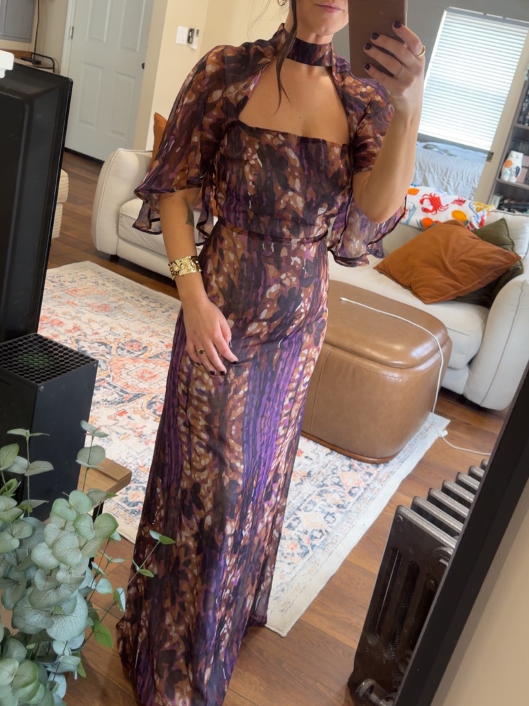 Laagam Renata Cape Maxi Dress